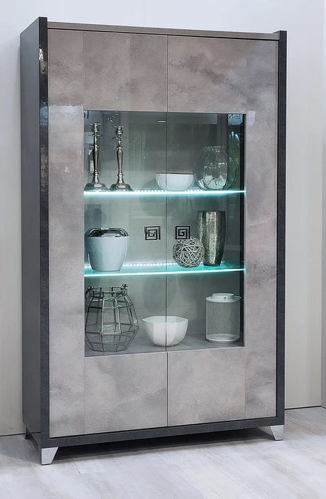 Light grey display deals cabinet