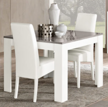 Load image into Gallery viewer, Modena Square Dining Table - White &amp; Marble Effect
