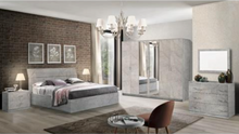 Load image into Gallery viewer, Mary Italian High Gloss Wardrobe 4 Doors - Grey Marble
