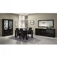 Load image into Gallery viewer, Roma Black Gloss Sideboard 220cm
